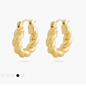 Studs Small French Twist Hoop Earrings